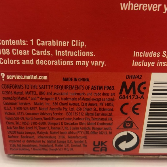 UNO SPLASH NEW UNOPENED Waterproof clear card game - Picture 6 of 9